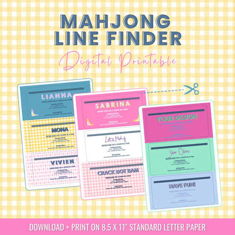 Custom Name Mahjong Line Finder (Digital Download)