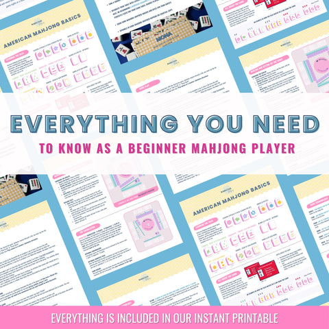 DIGITAL BUNDLE: Quick Visual Reference Guide to American Mahjong for Beginners + Line Finder Printable Download