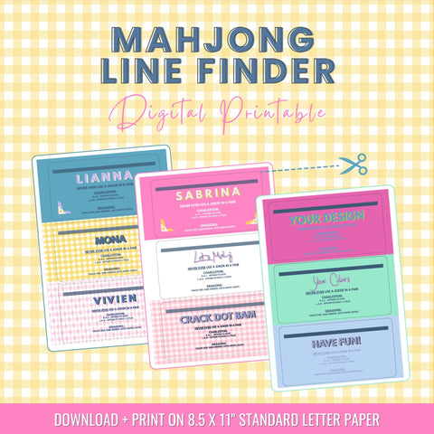 DIGITAL BUNDLE: Quick Visual Reference Guide to American Mahjong for Beginners + Line Finder Printable Download