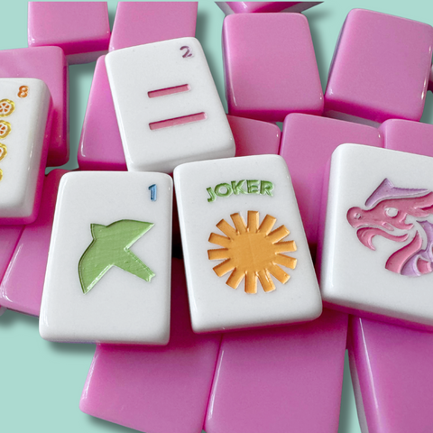 HEIRLOOM ENGRAVED - Modern + Bright American Mahjong Tile Set  - IN STOCK