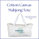 Cotton Canvas Mahjong Tote Bag